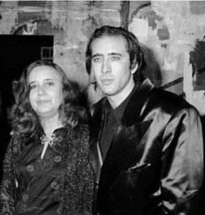 Joy Vogelsang with her son Nicolas Cage